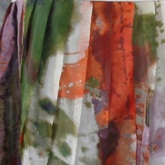 Anthropologie Water Color Silk Skirt - Picture 9 of 10